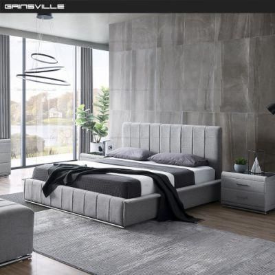 European Furniture Modern Bedroon Furniture Beds King Bed with Beautiful Pressure Line Gc1808