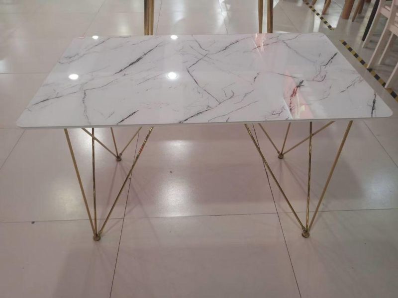 Best Seller Low Price Modern Design Metal Legs Velvet Upholstered Dining Chairs for Dining Room on Sale