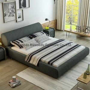 Singel Apartment Bed Wood Frame Wsahable Bedroom Furniture Fabric Bed