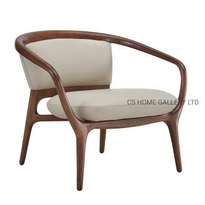 Wooden Indoor Furniture Factory PVC Hotel Living Dining Leisure Chair