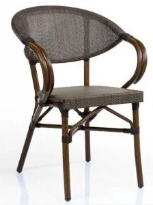 Stackable Aluminum Mesh Fabric Outdoor Cafe Chair
