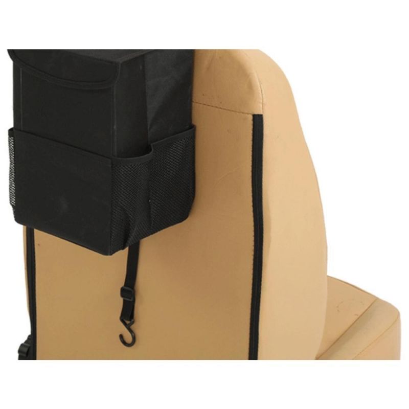 Waterproof Auto Trash Bag Garbage Foldable Car Trash Can with Lid and Side Net Pocket Wyz20457