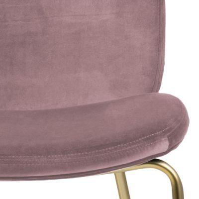 High Quality Modern Metal Legs Dining Chair Velvet Leather Dining Chair Modern