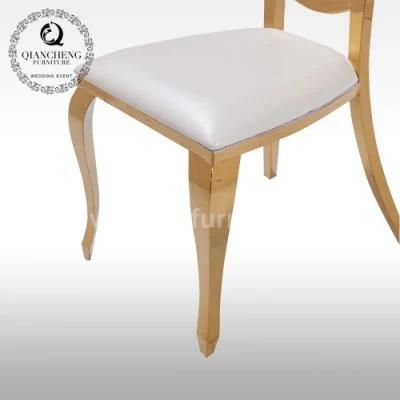 Hotel Furniture Rose Gold Flower Back Chair Wedding Chair Dining Chair