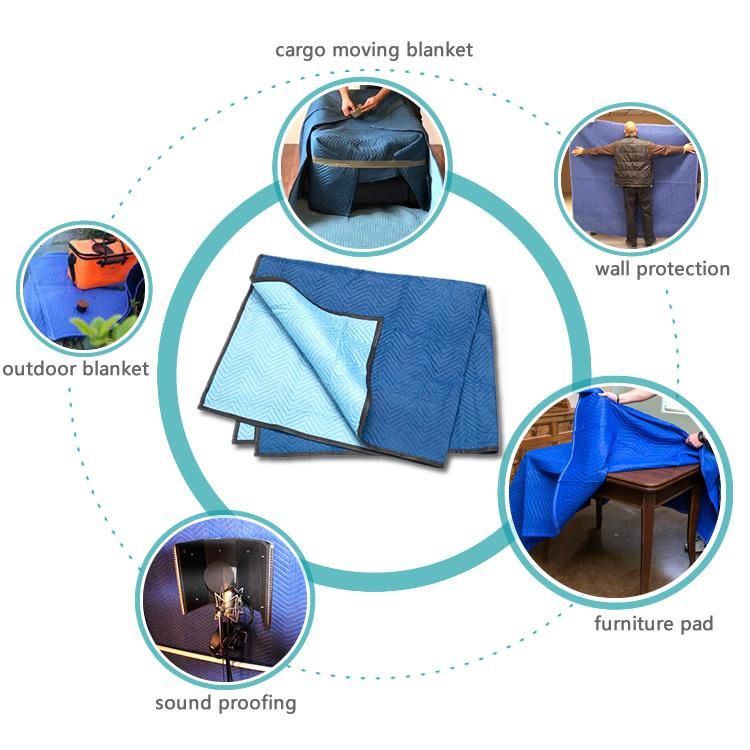 China Nonwoven Moving Blanket 72 Inch X 80 Inch Non-Woven Fabric Moving Blanket