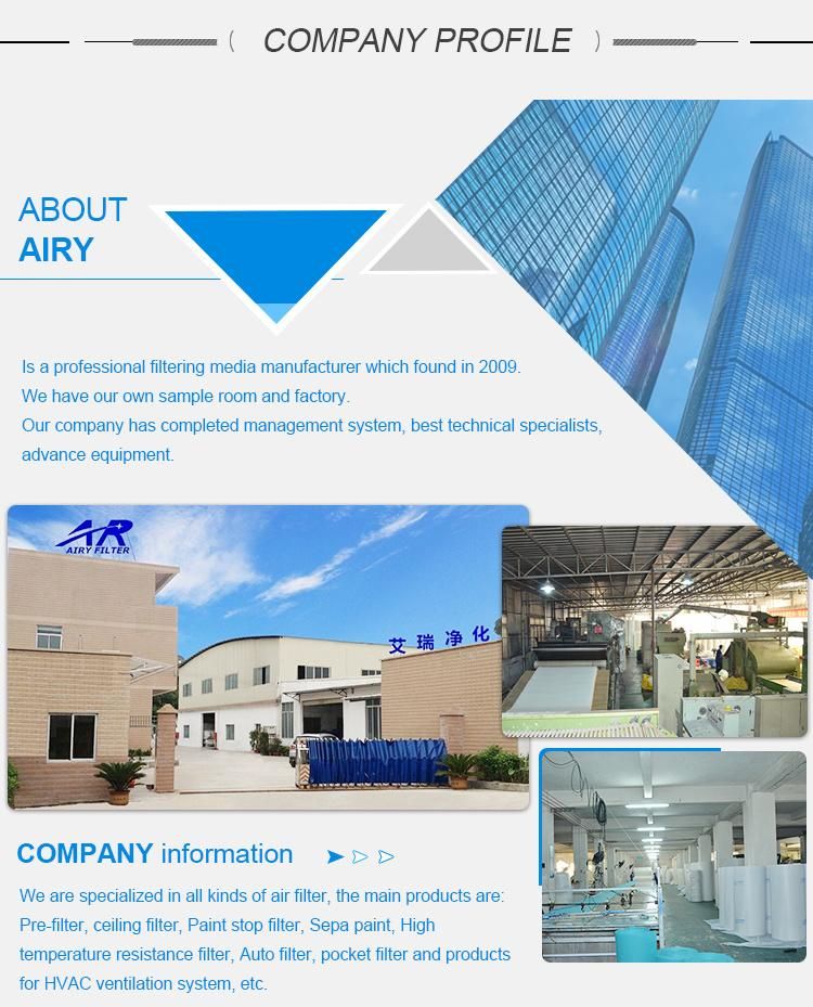 F5 F6 F7 F8 F9 Non-Woven Pocket Air Filter for Spray Boot
