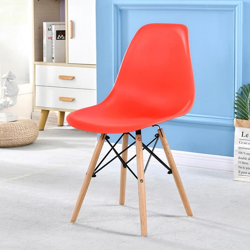 Quality Polypropylene Chairs Beech Wood Legs Nordic Furniture Dining Chairs Eiffel
