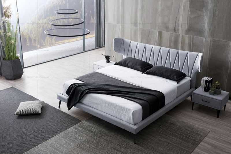Home Furniture Bedroom Set Fabric Bed King Bed Wall Bed Gc1801