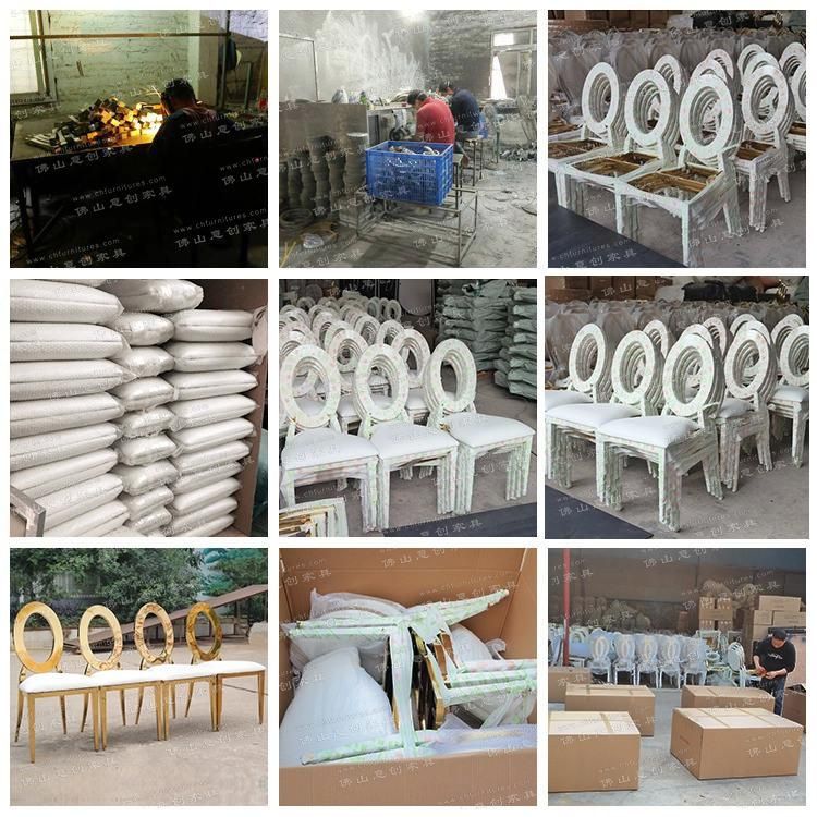 Simple Light Luxury Dining Table Chair Combination Shell Backrest Stainless Steel Hotel Wedding Event Home Chair