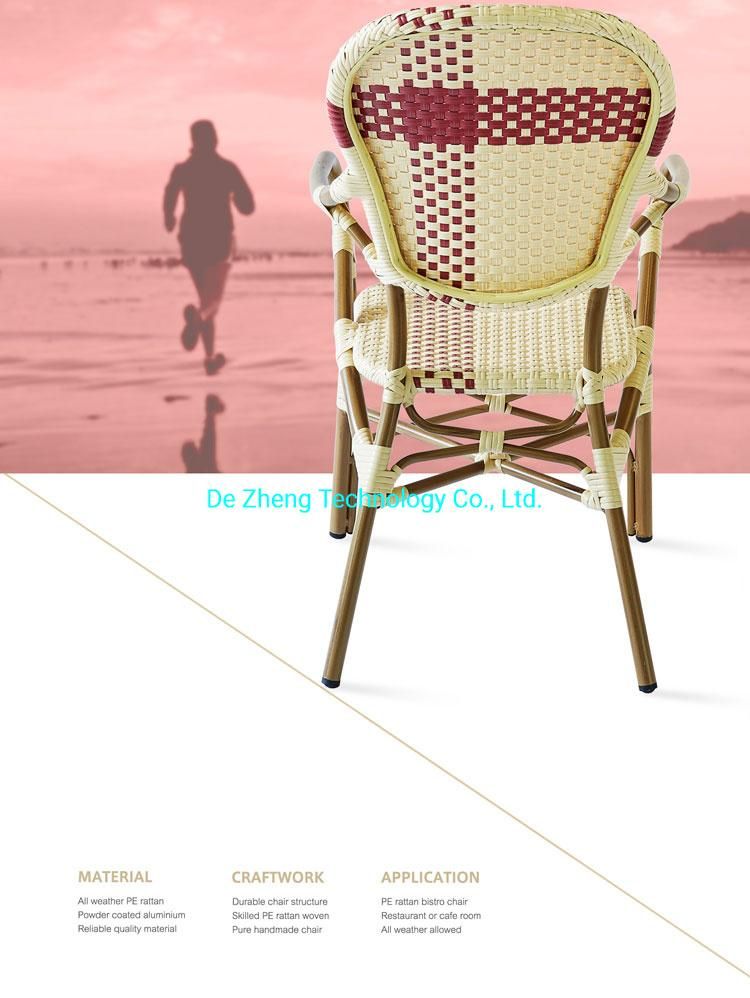 Hot Sell Foshan Outdoor Aluminium Outdoor Rattan Furniture Patio Poly Rattan Wicker Garden Chair